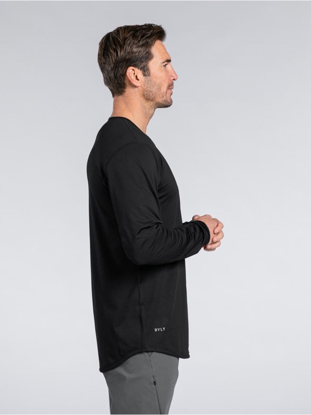 NWT BYLT Men's Lightweight Performance+ Drop-Cut Long Sleeve Shirt Size XL - Picture 7 of 8